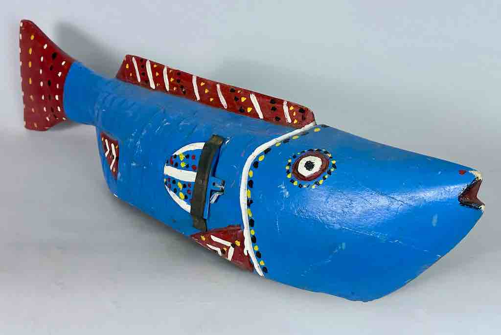 Full Size Bozo Blue Fish Puppet Sculpture | 30"