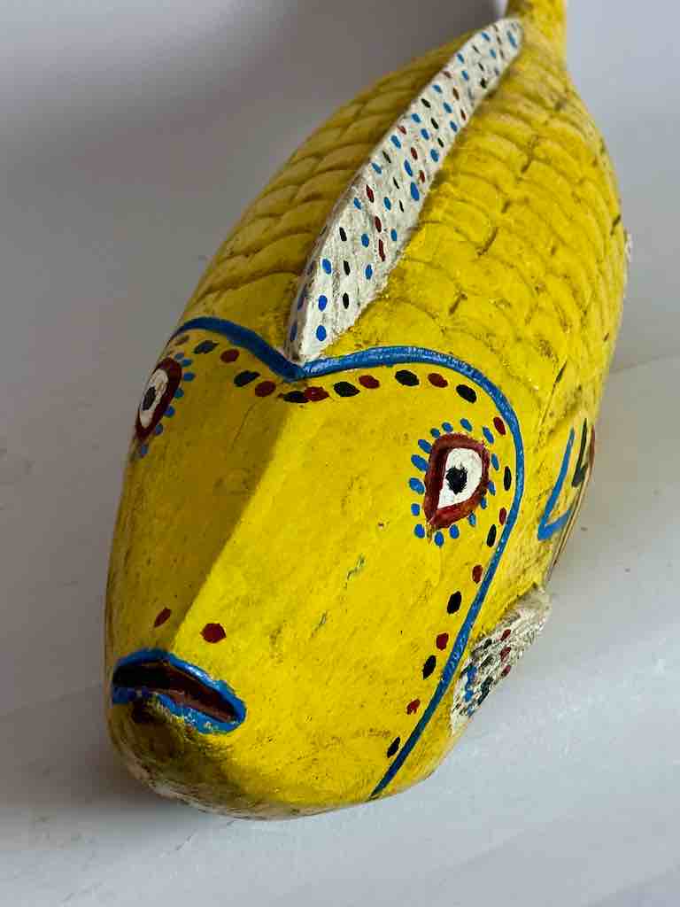 Full Size Bozo Yellow Fish Puppet Sculpture | 27"