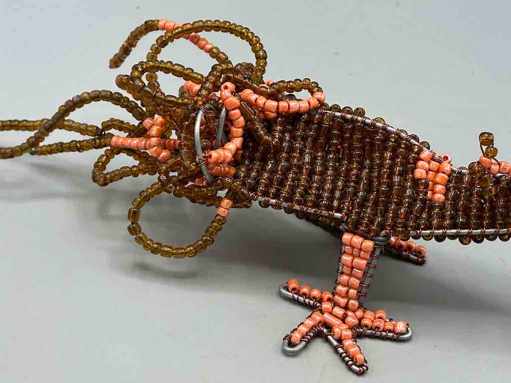 Recycled Beaded Wire Decor African Fantasy Animal Sculpture