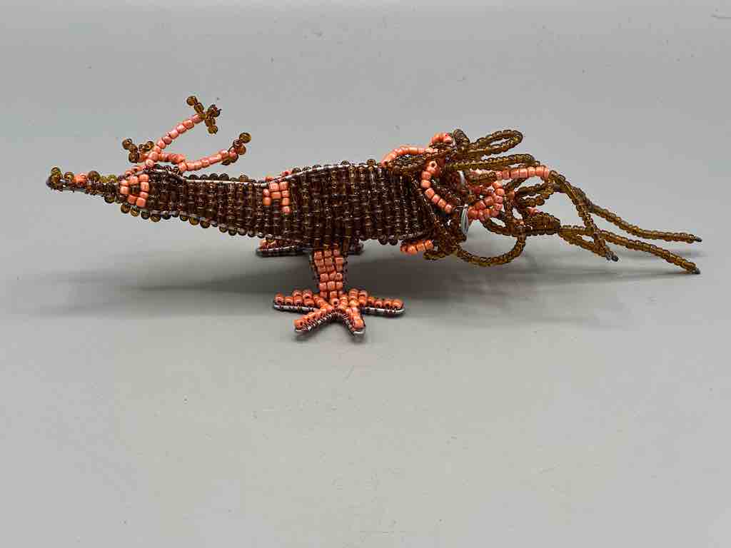 Recycled Beaded Wire Decor African Fantasy Animal Sculpture