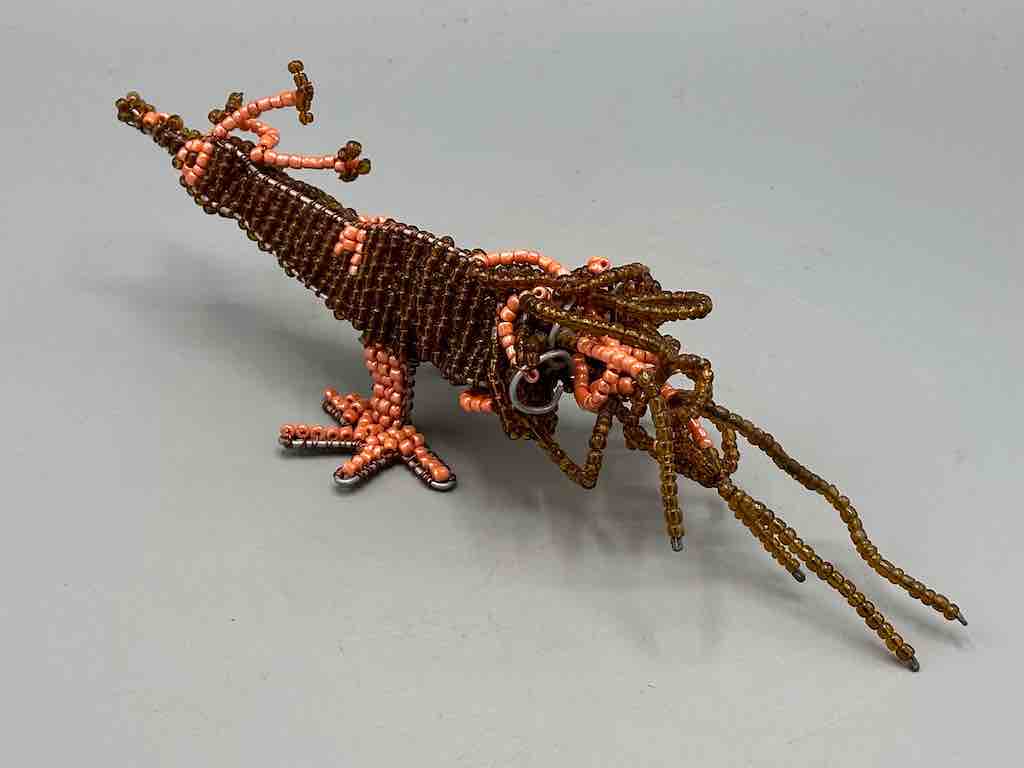 Recycled Beaded Wire Decor African Fantasy Animal Sculpture