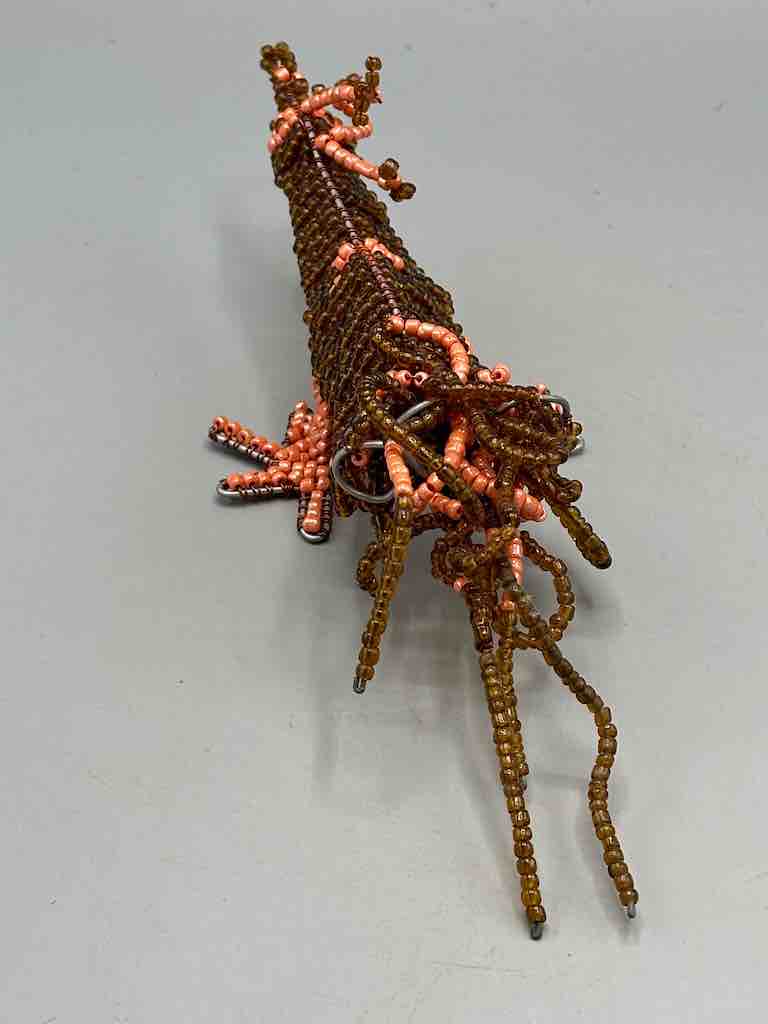 Recycled Beaded Wire Decor African Fantasy Animal Sculpture