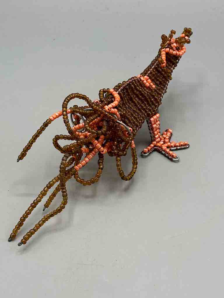 Recycled Beaded Wire Decor African Fantasy Animal Sculpture