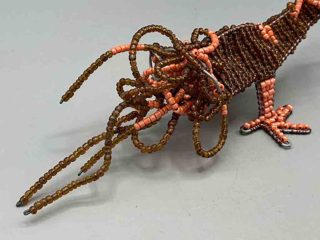 Recycled Beaded Wire Decor African Fantasy Animal Sculpture