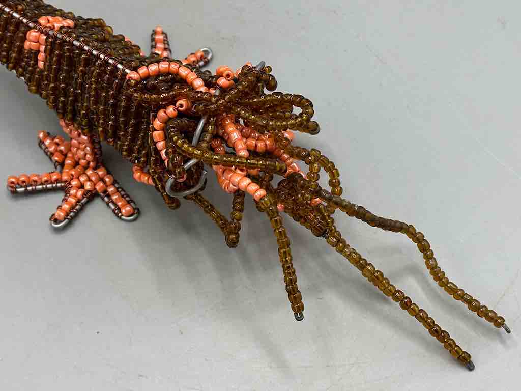 Recycled Beaded Wire Decor African Fantasy Animal Sculpture