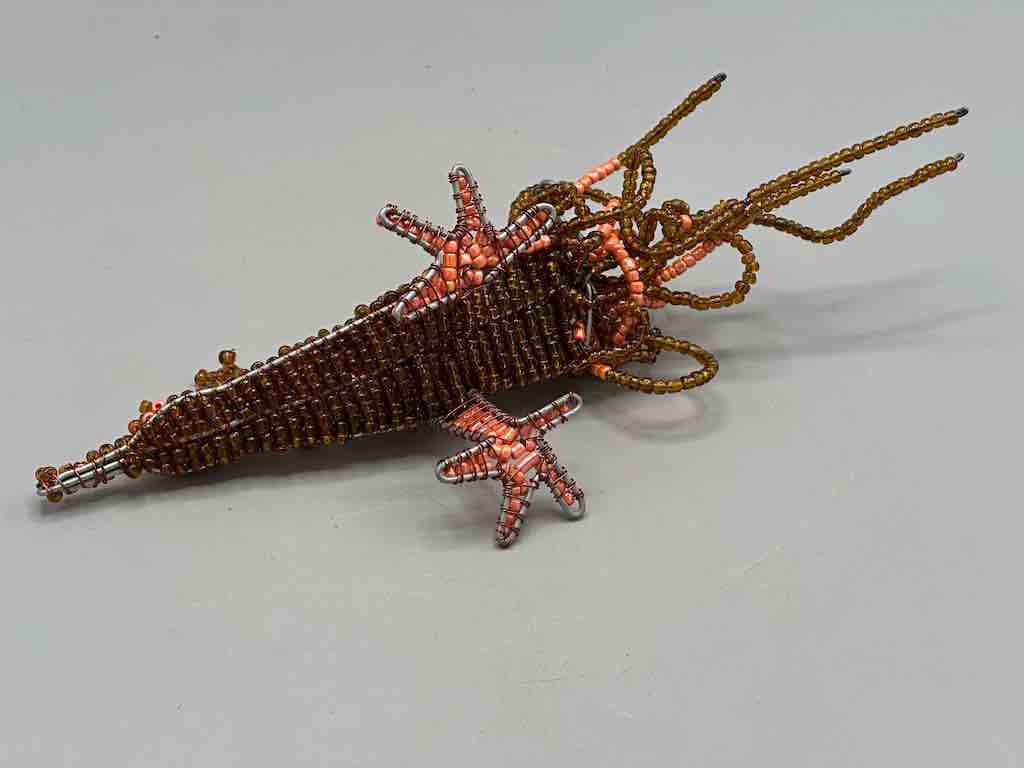 Recycled Beaded Wire Decor African Fantasy Animal Sculpture