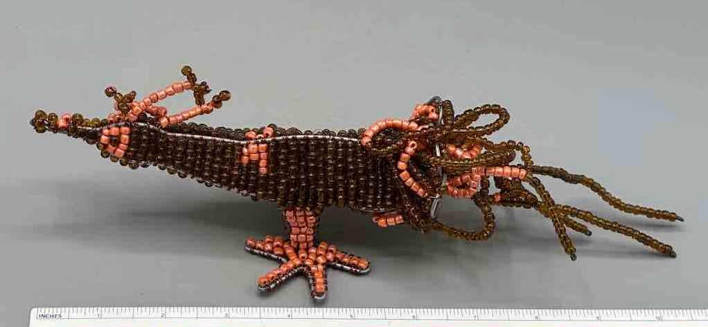 Recycled Beaded Wire Decor African Fantasy Animal Sculpture