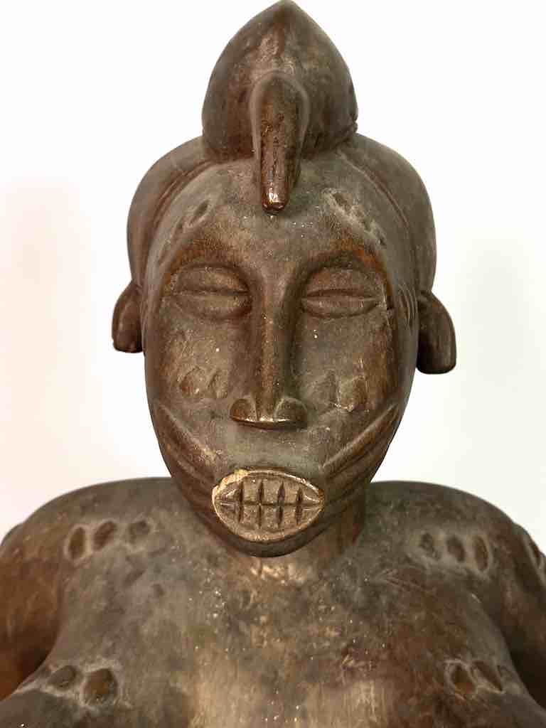 Large Senufo Mother and 3 Children Spirit Statue | 28"