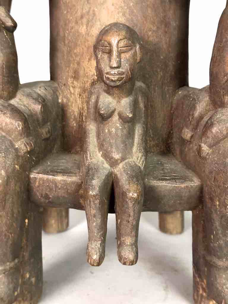 Large Senufo Mother and 3 Children Spirit Statue | 28"