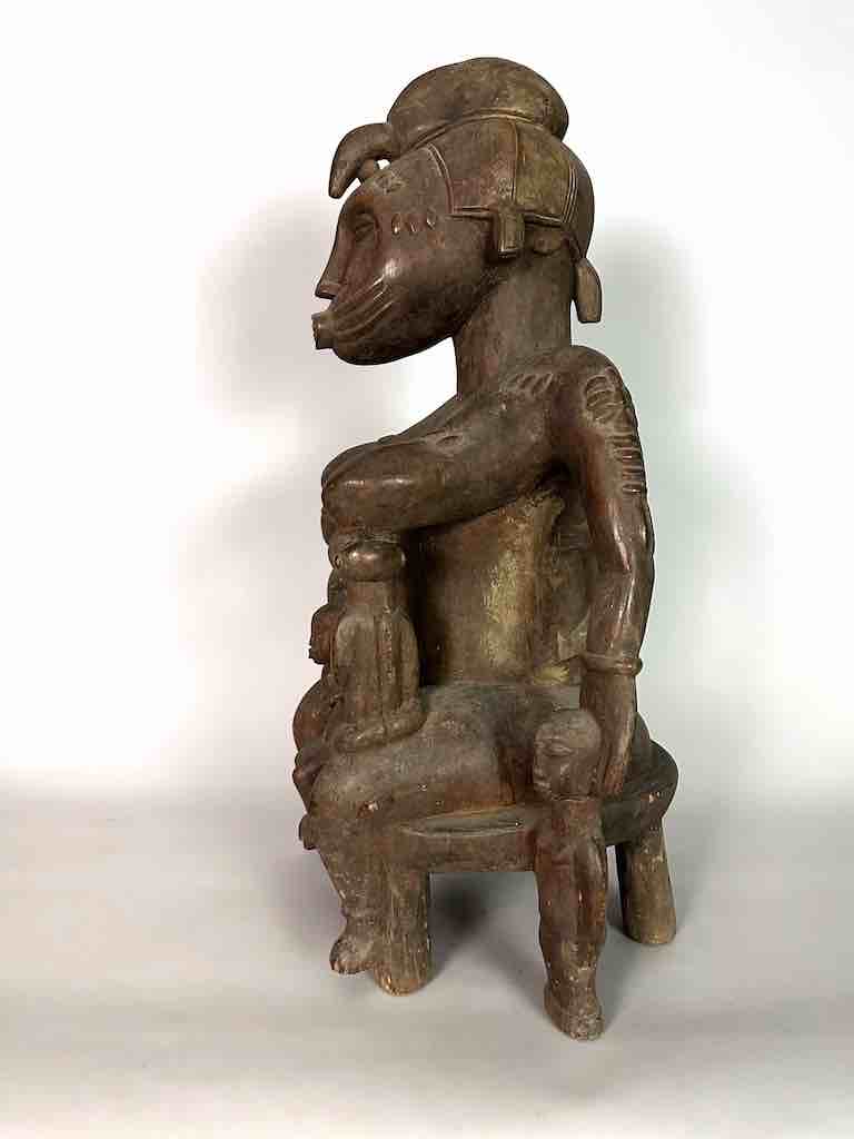 Large Senufo Mother and 3 Children Spirit Statue | 28"