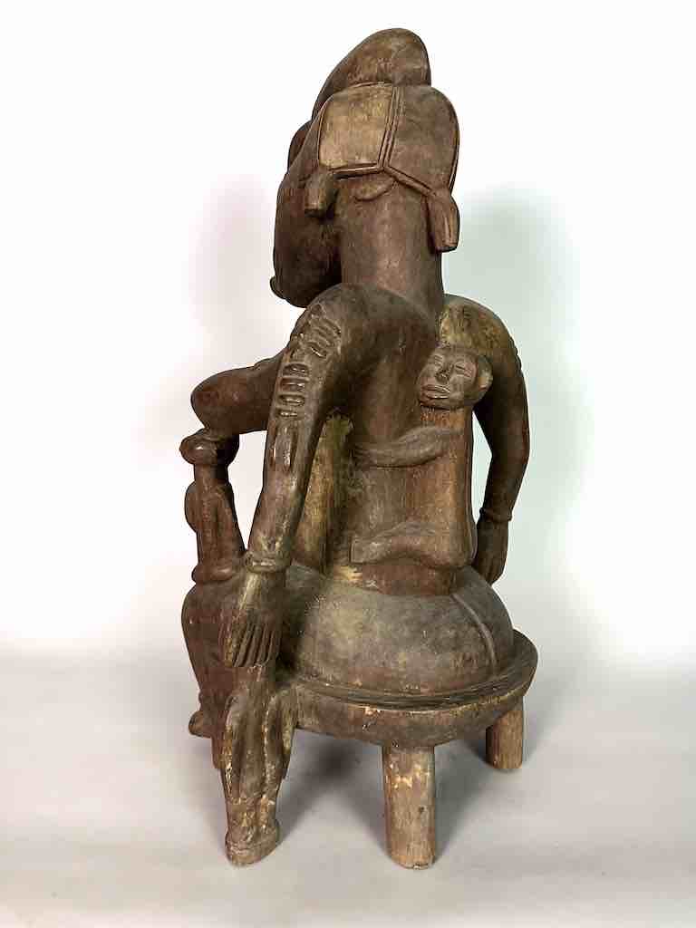 Large Senufo Mother and 3 Children Spirit Statue | 28"