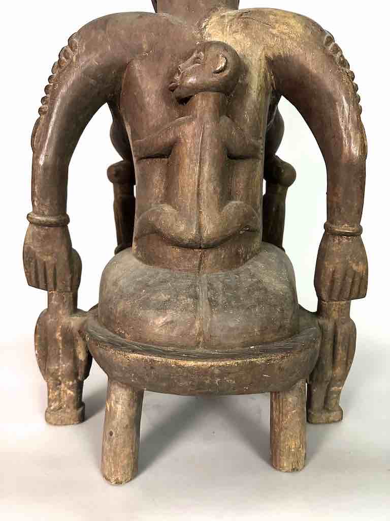 Large Senufo Mother and 3 Children Spirit Statue | 28"