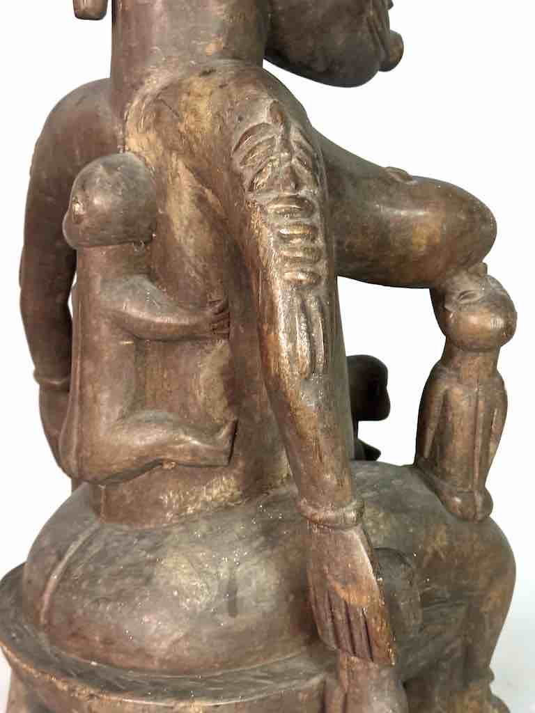 Large Senufo Mother and 3 Children Spirit Statue | 28"