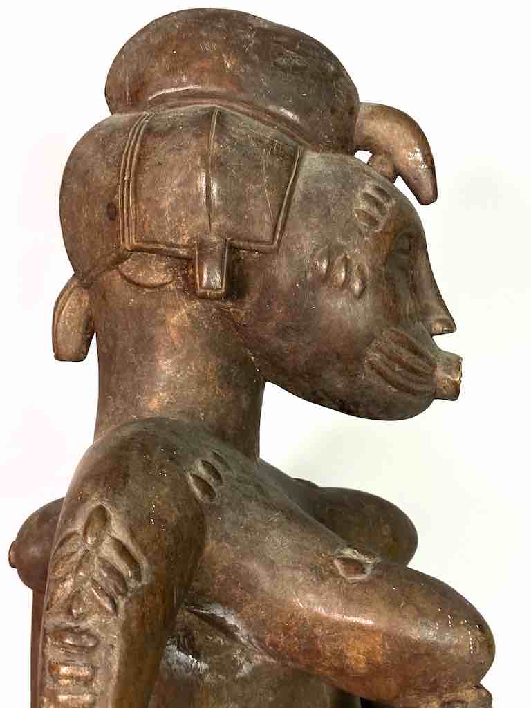 Large Senufo Mother and 3 Children Spirit Statue | 28"