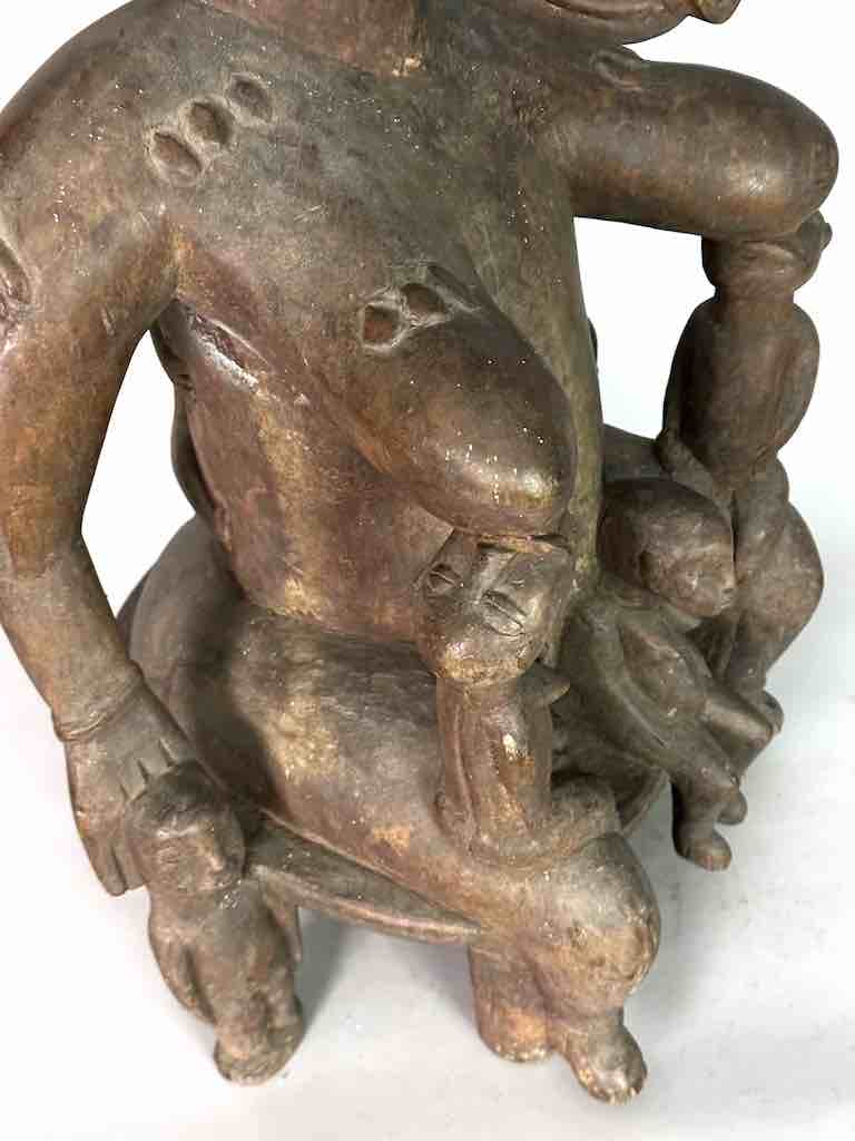 Large Senufo Mother and 3 Children Spirit Statue | 28"