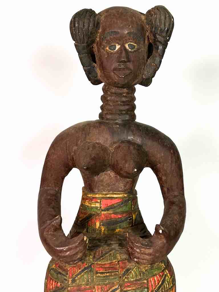 Very Large Ashanti Mother and Child Spirit Statue | 33"