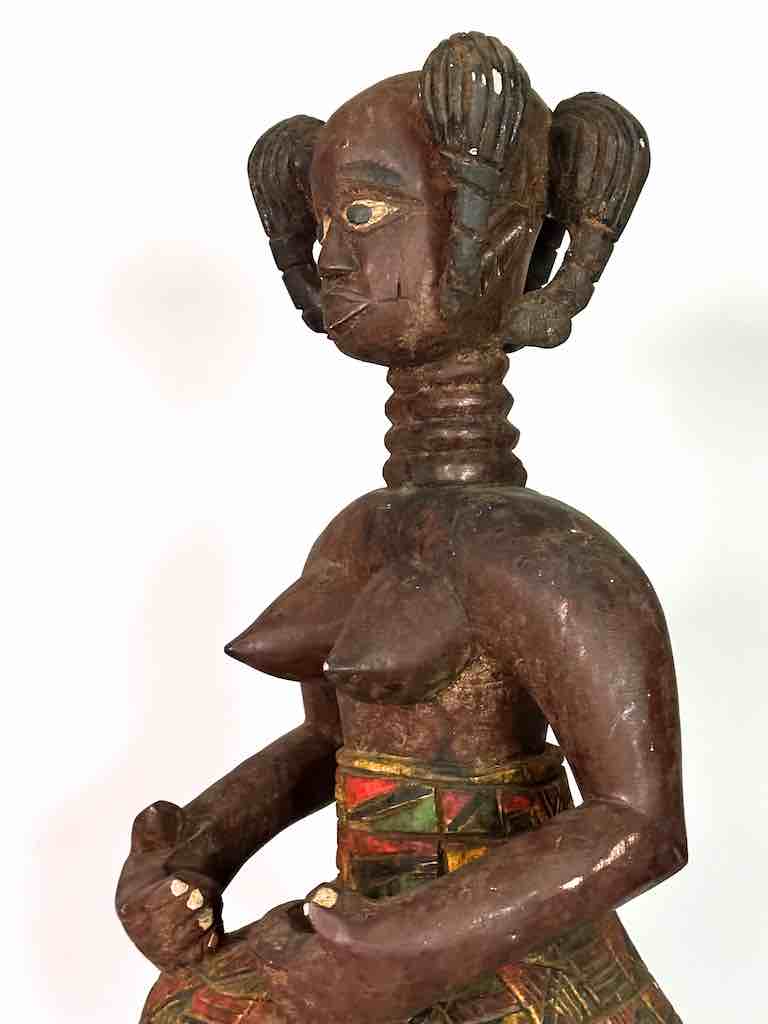 Very Large Ashanti Mother and Child Spirit Statue | 33"