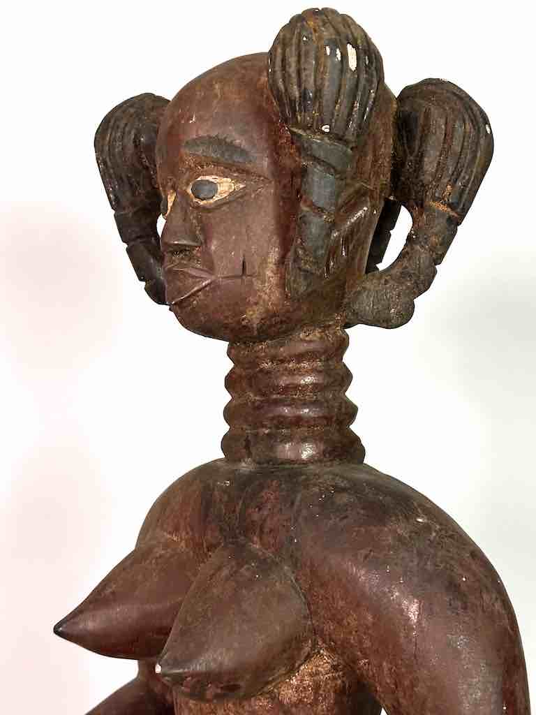 Very Large Ashanti Mother and Child Spirit Statue | 33"