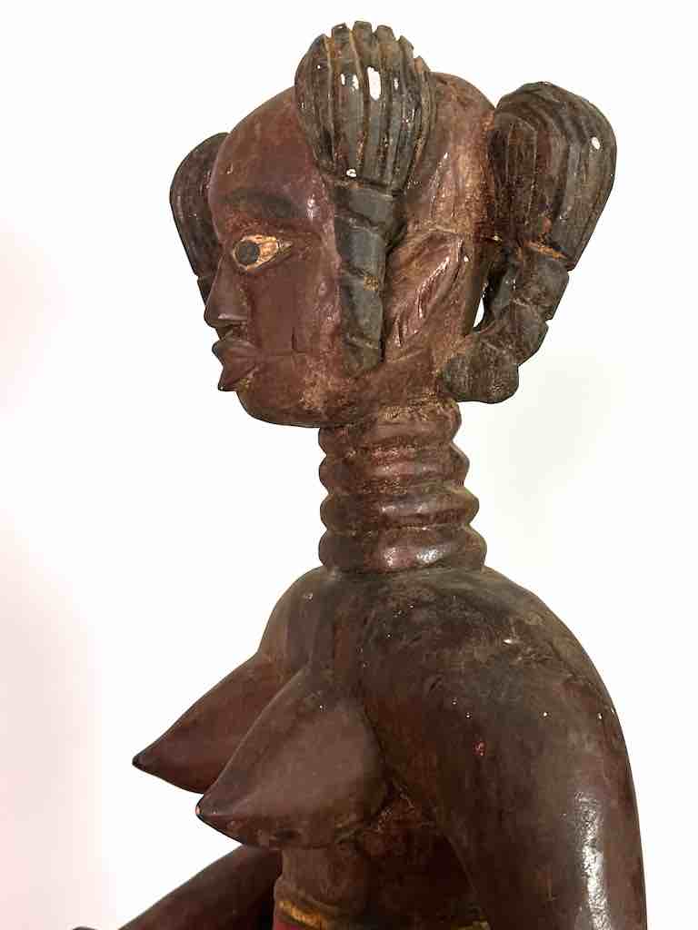 Very Large Ashanti Mother and Child Spirit Statue | 33"