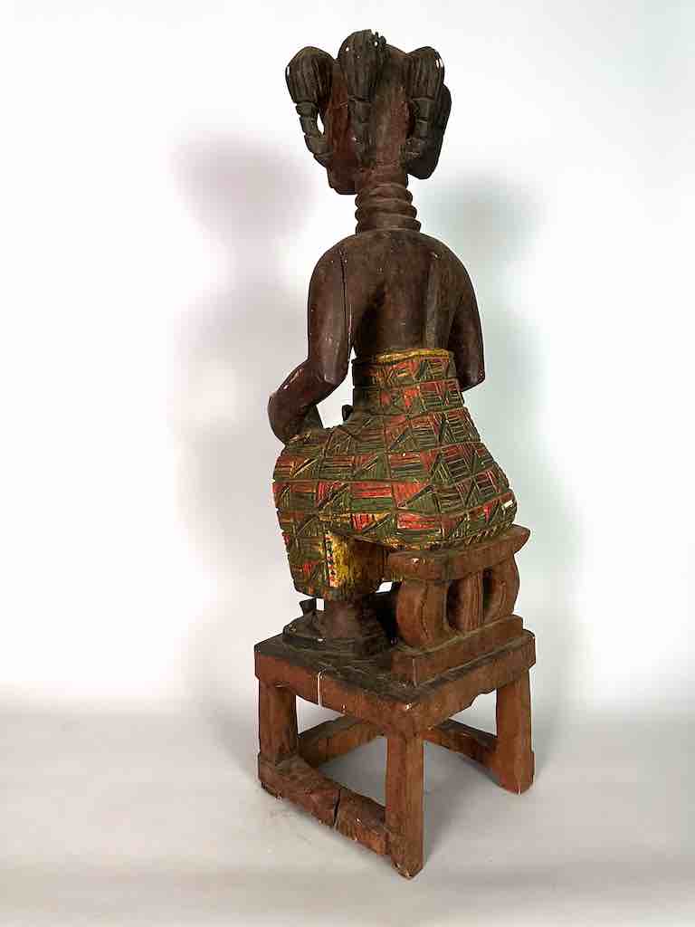 Very Large Ashanti Mother and Child Spirit Statue | 33"