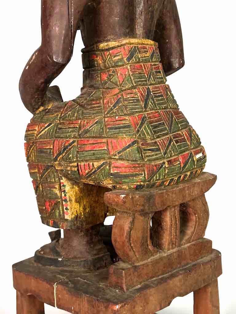 Very Large Ashanti Mother and Child Spirit Statue | 33"