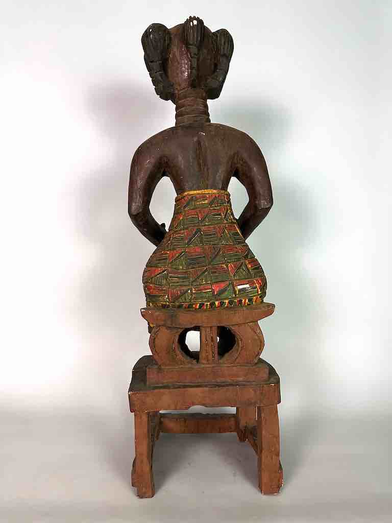 Very Large Ashanti Mother and Child Spirit Statue | 33"