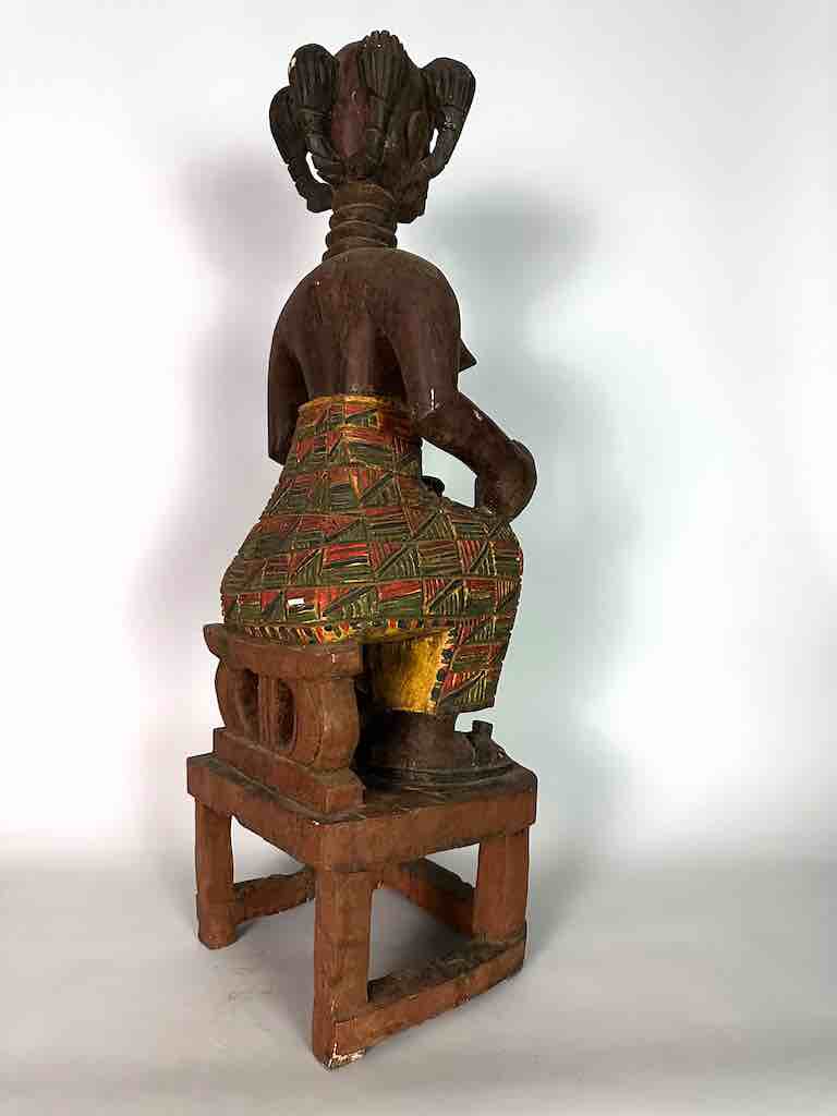 Very Large Ashanti Mother and Child Spirit Statue | 33"