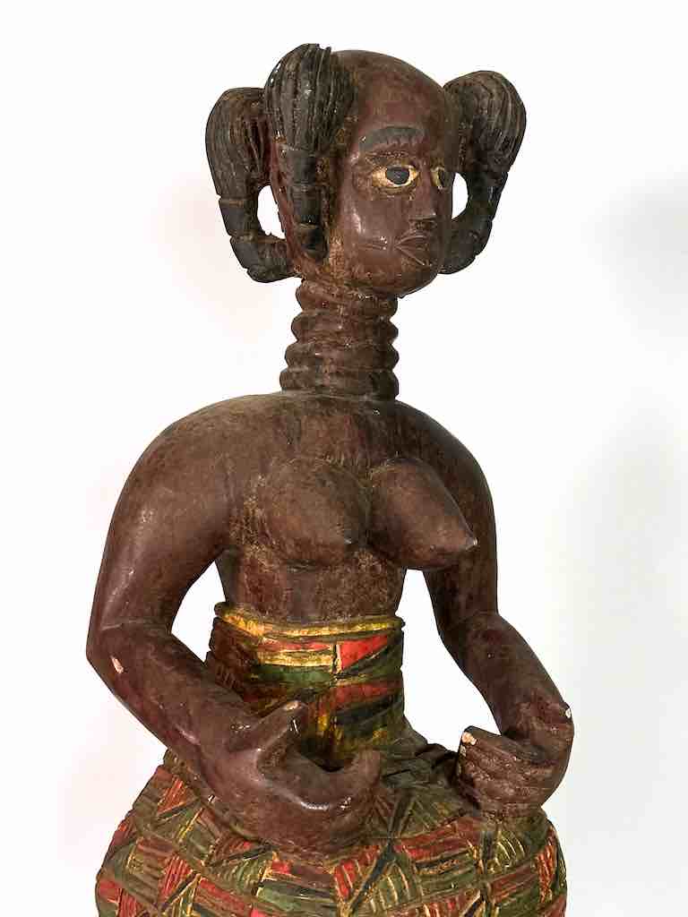 Very Large Ashanti Mother and Child Spirit Statue | 33"