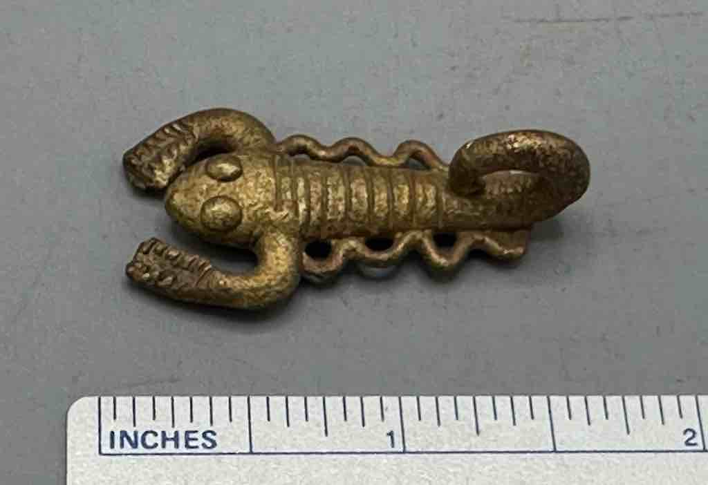 Small African Brass Scorpion Pendant - Ghana