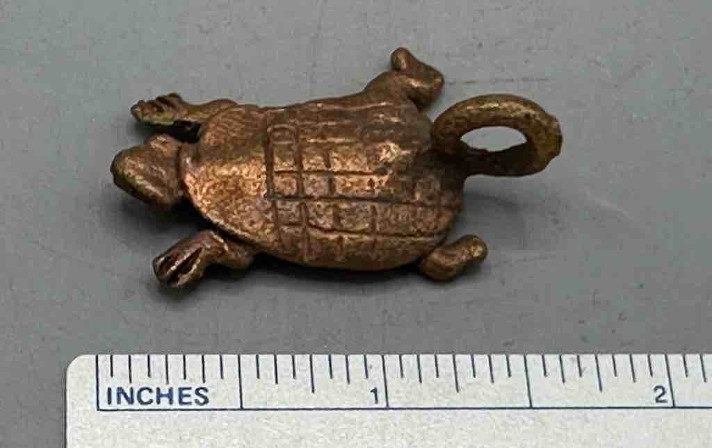 Small African Brass Tortoise Pendant - Ghana