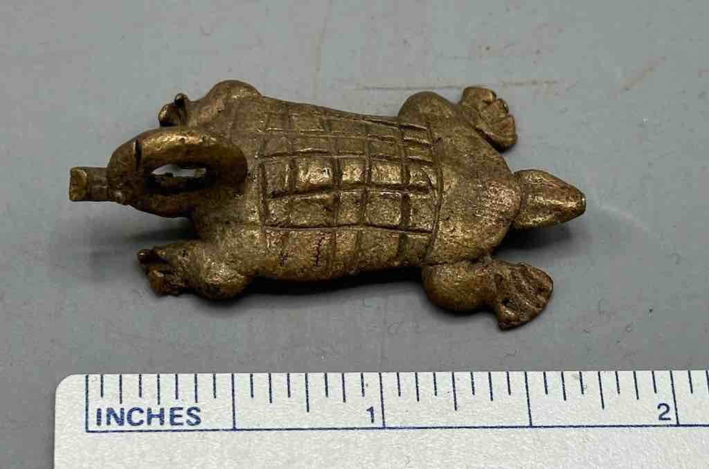 Small African Brass Tortoise Pendant - Ghana