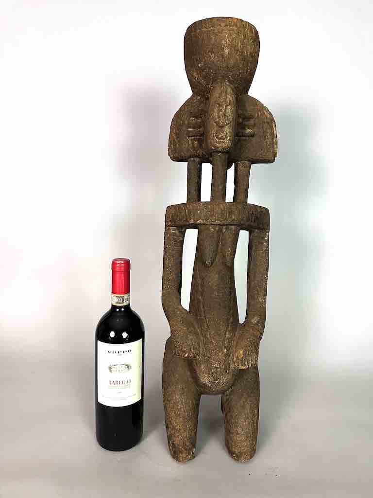 Vintage 4-Head Dogon Male Fetish Statue - Mali