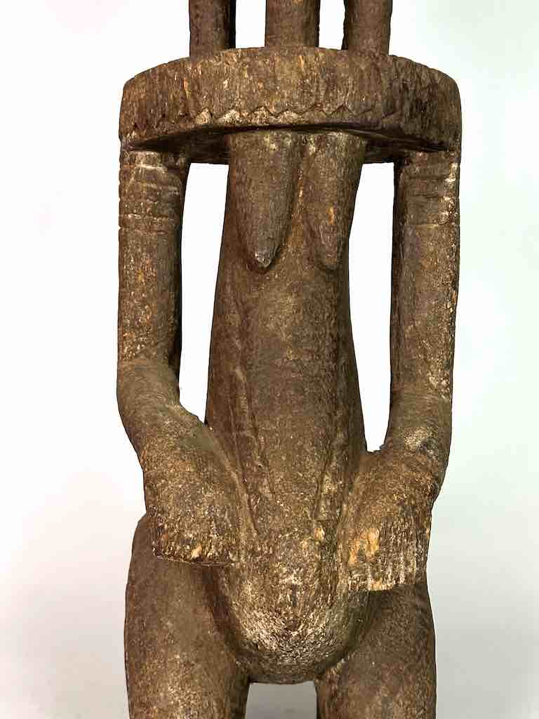 Vintage 4-Head Dogon Male Fetish Statue - Mali