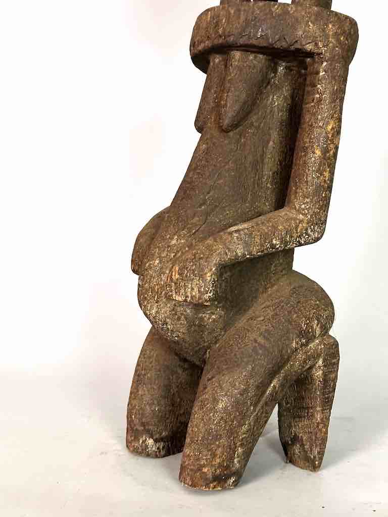 Vintage 4-Head Dogon Male Fetish Statue - Mali