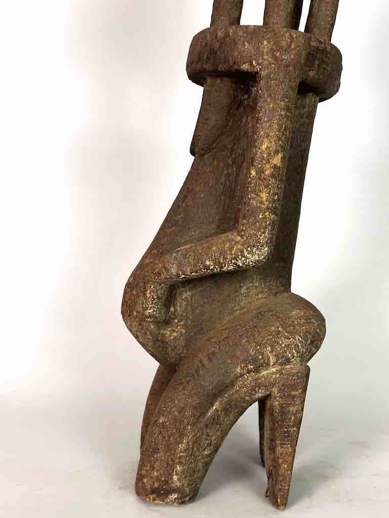 Vintage 4-Head Dogon Male Fetish Statue - Mali