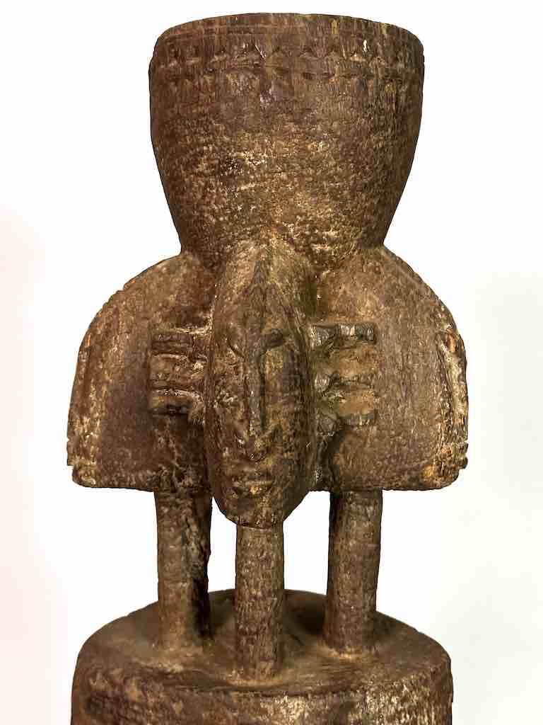 Vintage 4-Head Dogon Male Fetish Statue - Mali