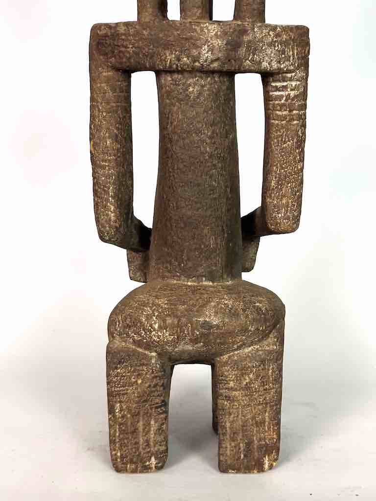 Vintage 4-Head Dogon Male Fetish Statue - Mali