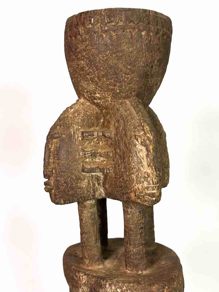 Vintage 4-Head Dogon Male Fetish Statue - Mali