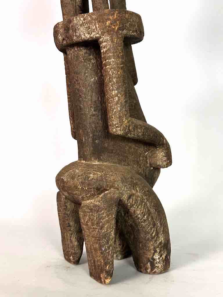 Vintage 4-Head Dogon Male Fetish Statue - Mali