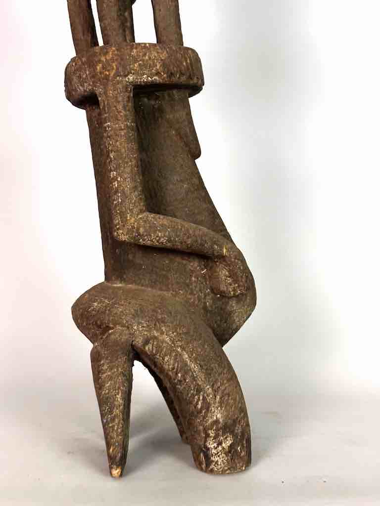 Vintage 4-Head Dogon Male Fetish Statue - Mali