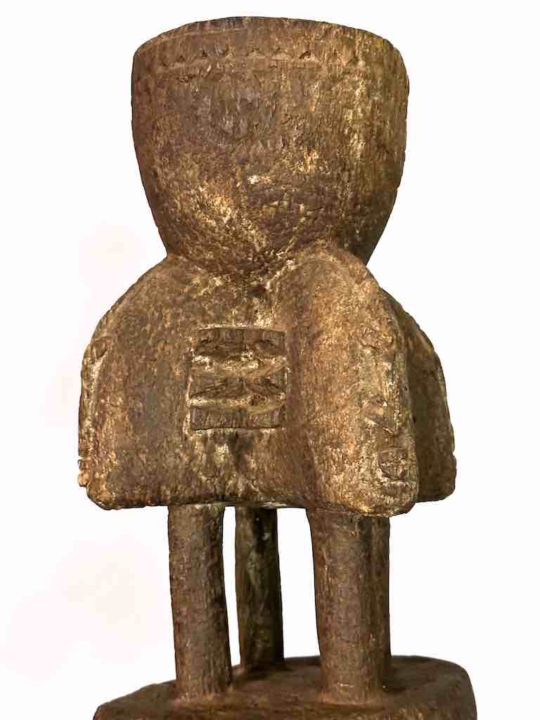 Vintage 4-Head Dogon Male Fetish Statue - Mali