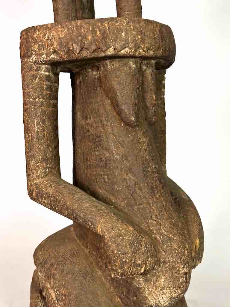 Vintage 4-Head Dogon Male Fetish Statue - Mali