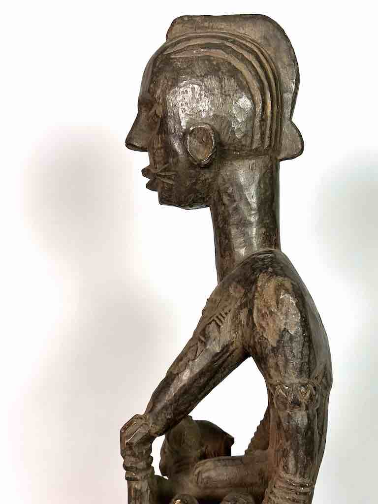 Ashanti Mother Suckling Child Spirit Statue | 24"