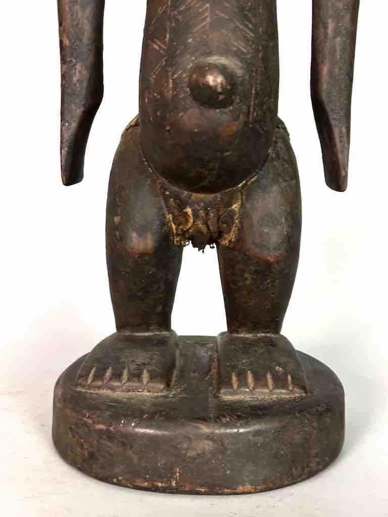 Vintage Exaggerated Breasts Bamana Female Statue - Mali