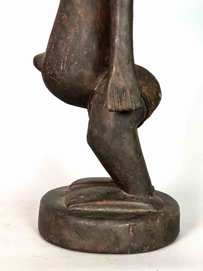 Vintage Exaggerated Breasts Bamana Female Statue - Mali