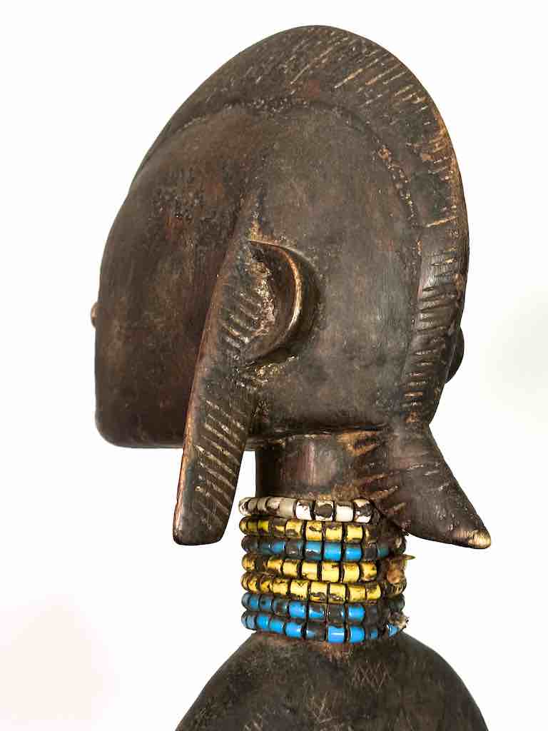 Vintage Exaggerated Breasts Bamana Female Statue - Mali