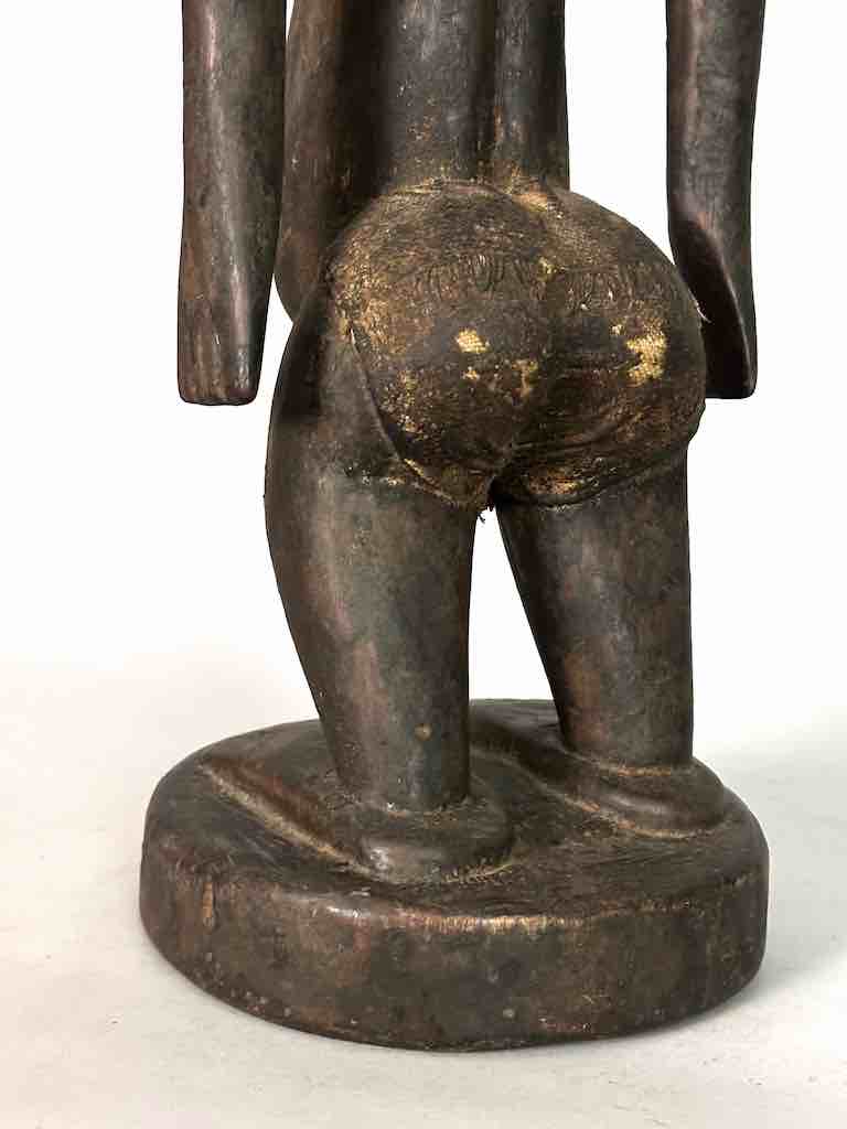 Vintage Exaggerated Breasts Bamana Female Statue - Mali