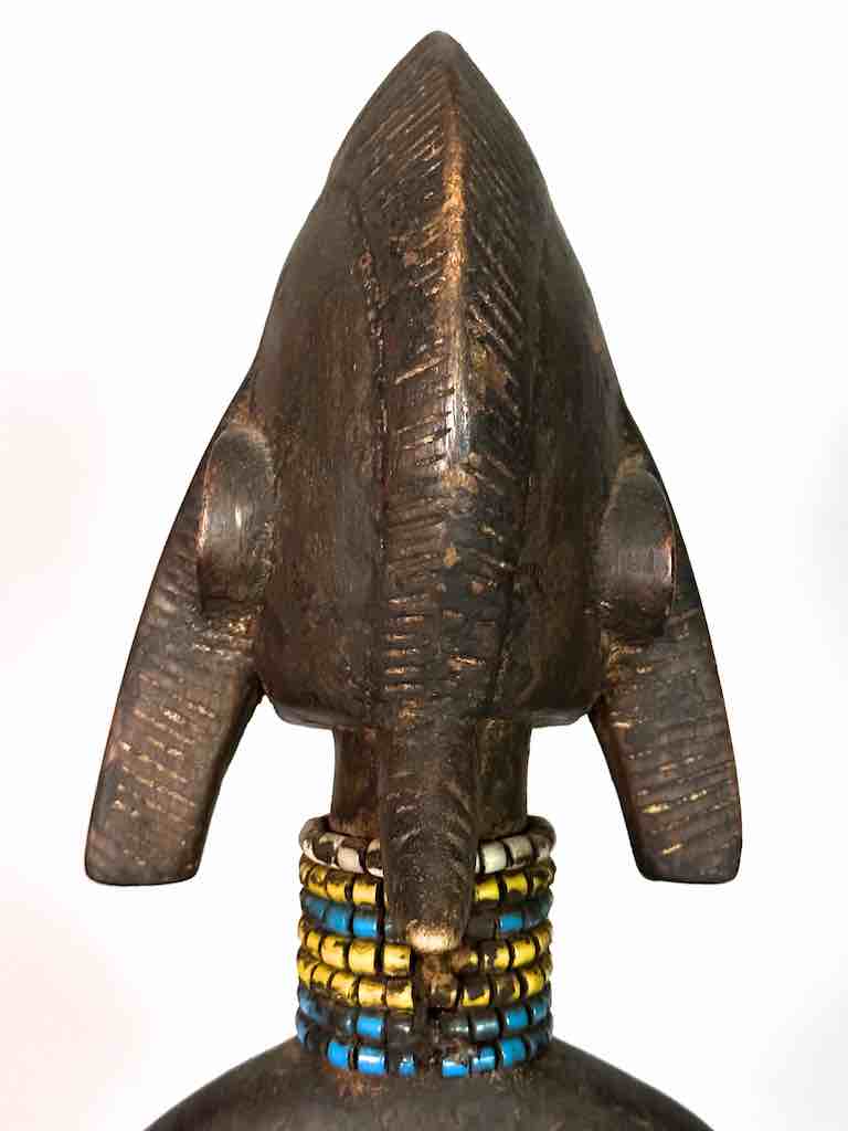 Vintage Exaggerated Breasts Bamana Female Statue - Mali