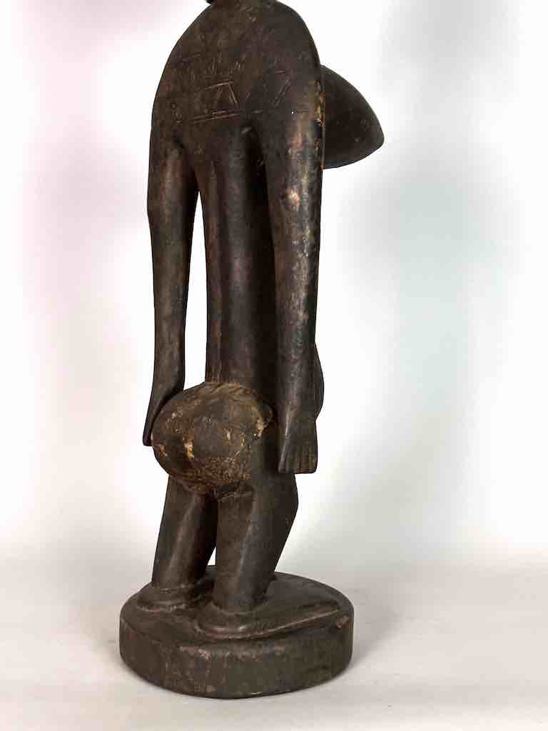 Vintage Exaggerated Breasts Bamana Female Statue - Mali