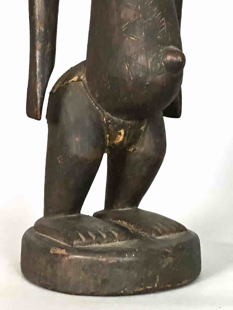 Vintage Exaggerated Breasts Bamana Female Statue - Mali